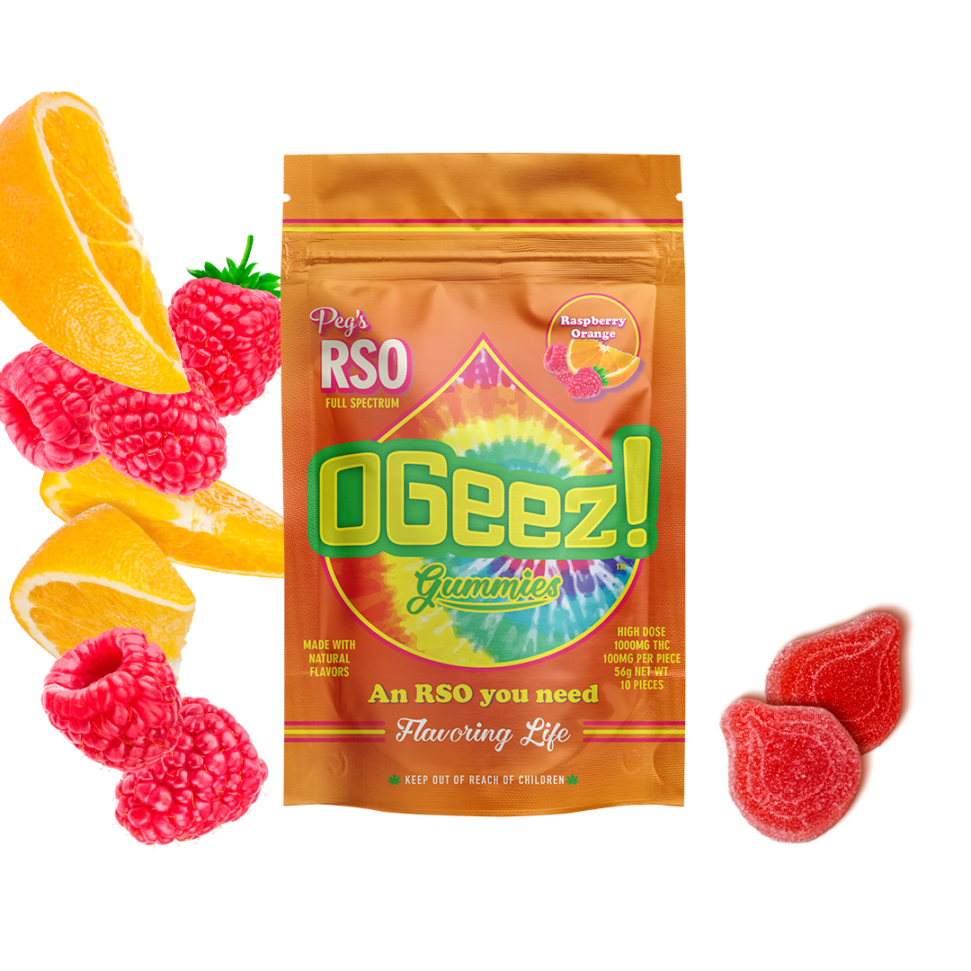 Photograph of product: Raspberry Orange Oui'd Rso Gummies MED