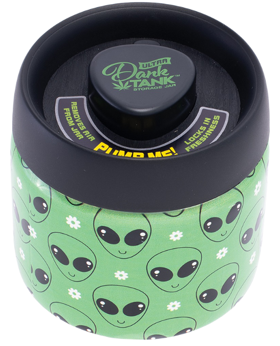 Photograph of product: Accessories - Fujima - Dank Tank Vaccum Glass Jar - Green Alien