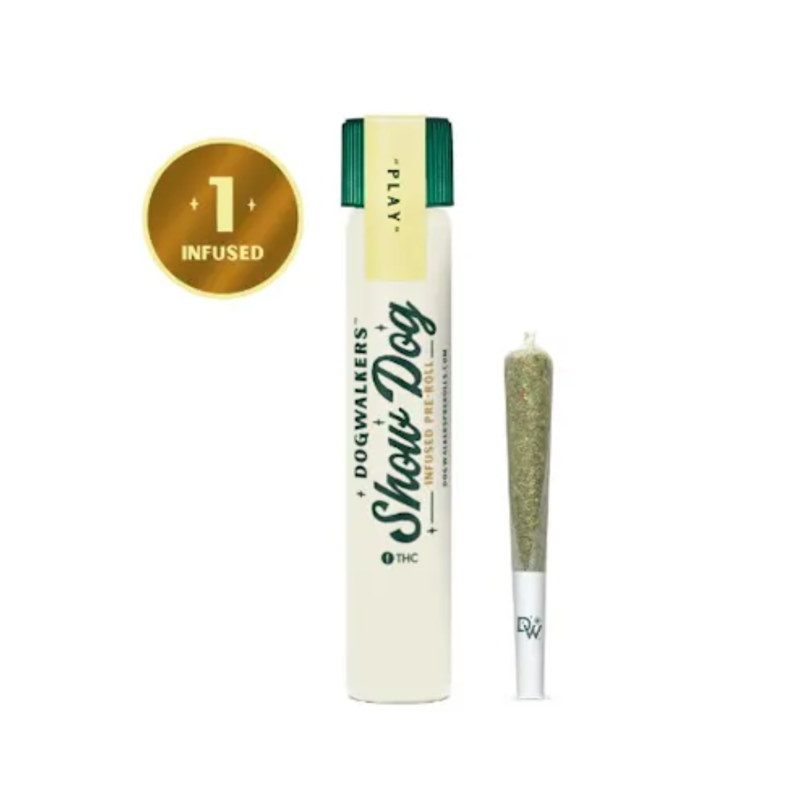 Photograph of product: 1g Infused Pre-Roll | White Durban | Dog Walkers