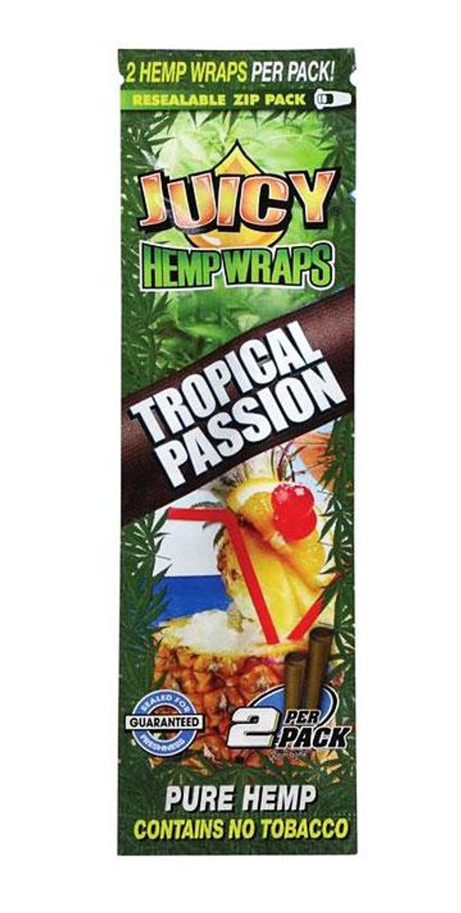 Photograph of product: Juicy Jay | Tropical Passion Hemp Wraps | 2 Pack