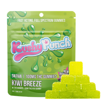 Photograph of product: Kushy Punch: Kiwi Breeze Oui'd Gummies