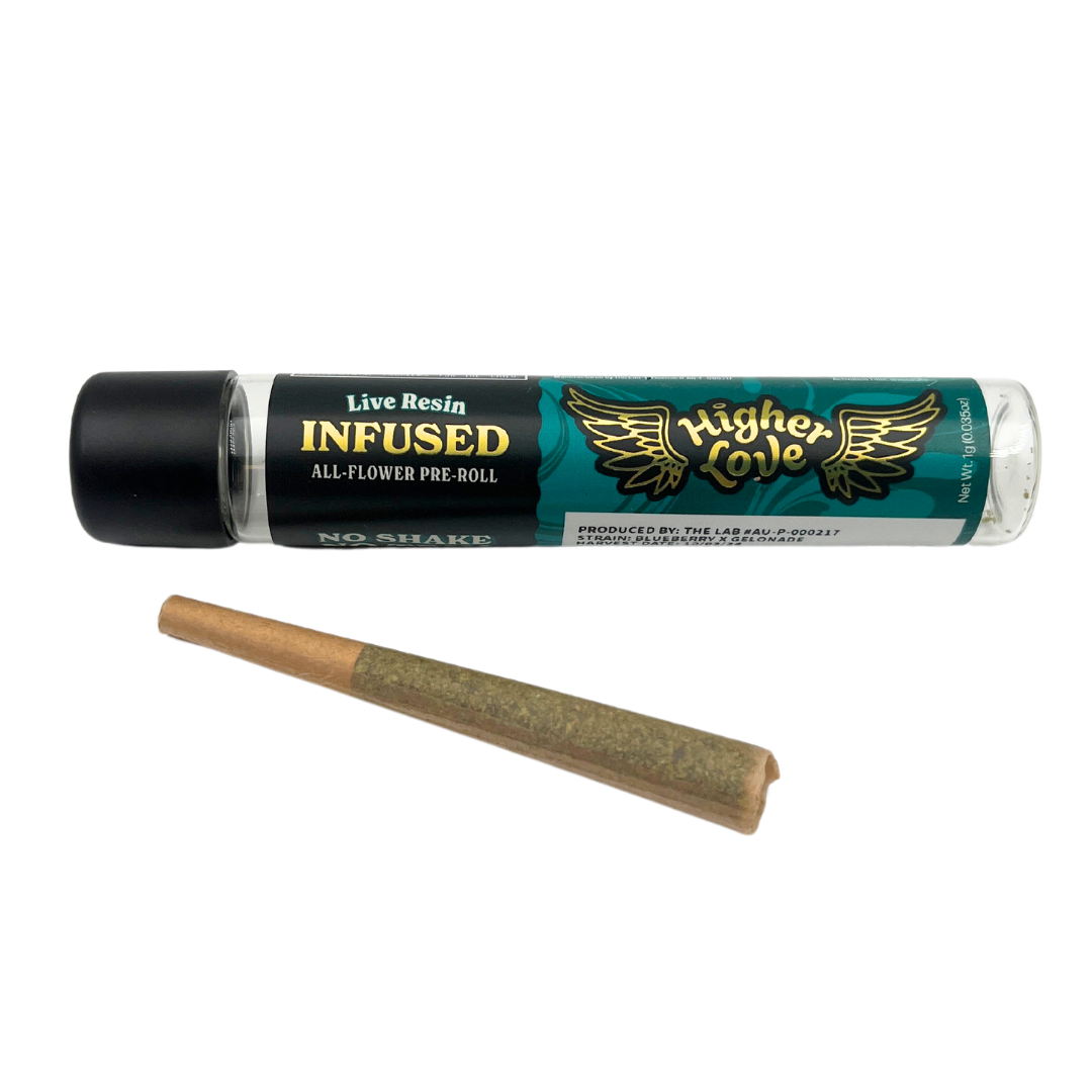 Photograph of product: Higher Love Super Zoldier Serum x Super Zoldier Serum BUBBLE au chocolat Infused Pre-Roll | 1.2g