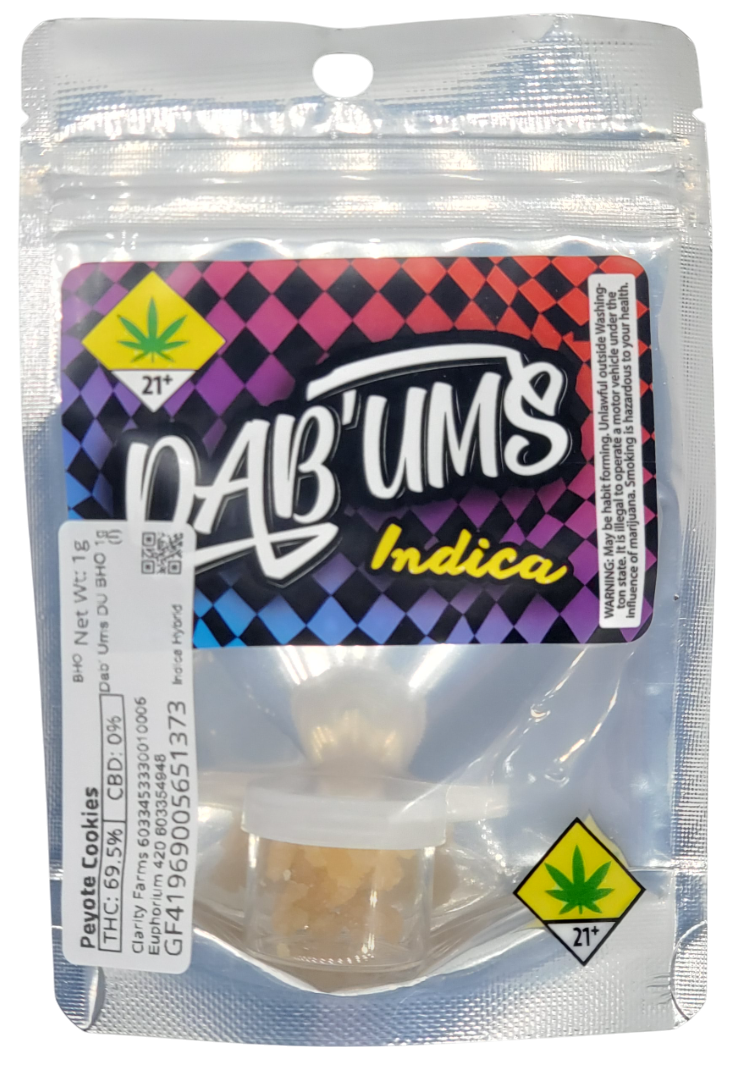Photograph of product: Dabums CON Peyote Cookies Hydrocarbon Extract 1g