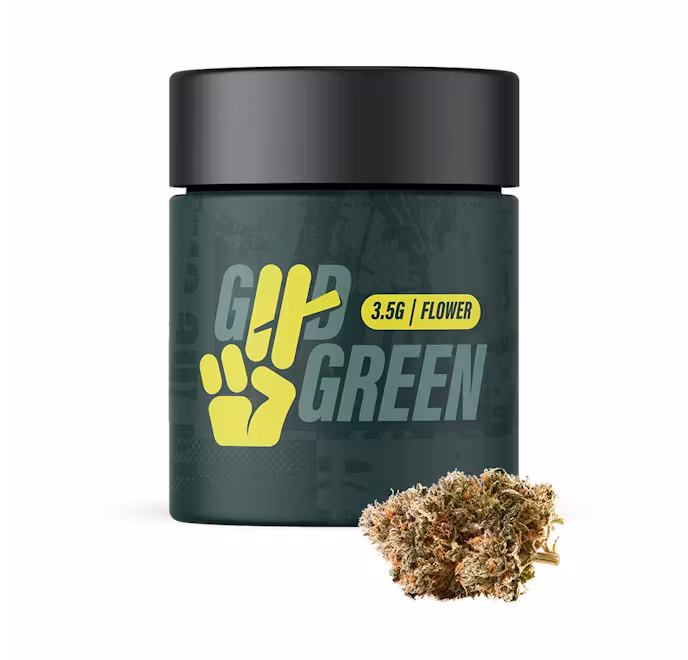 Photograph of product: Good Green | Zack's Cake flower (Buds), jar 3.5g