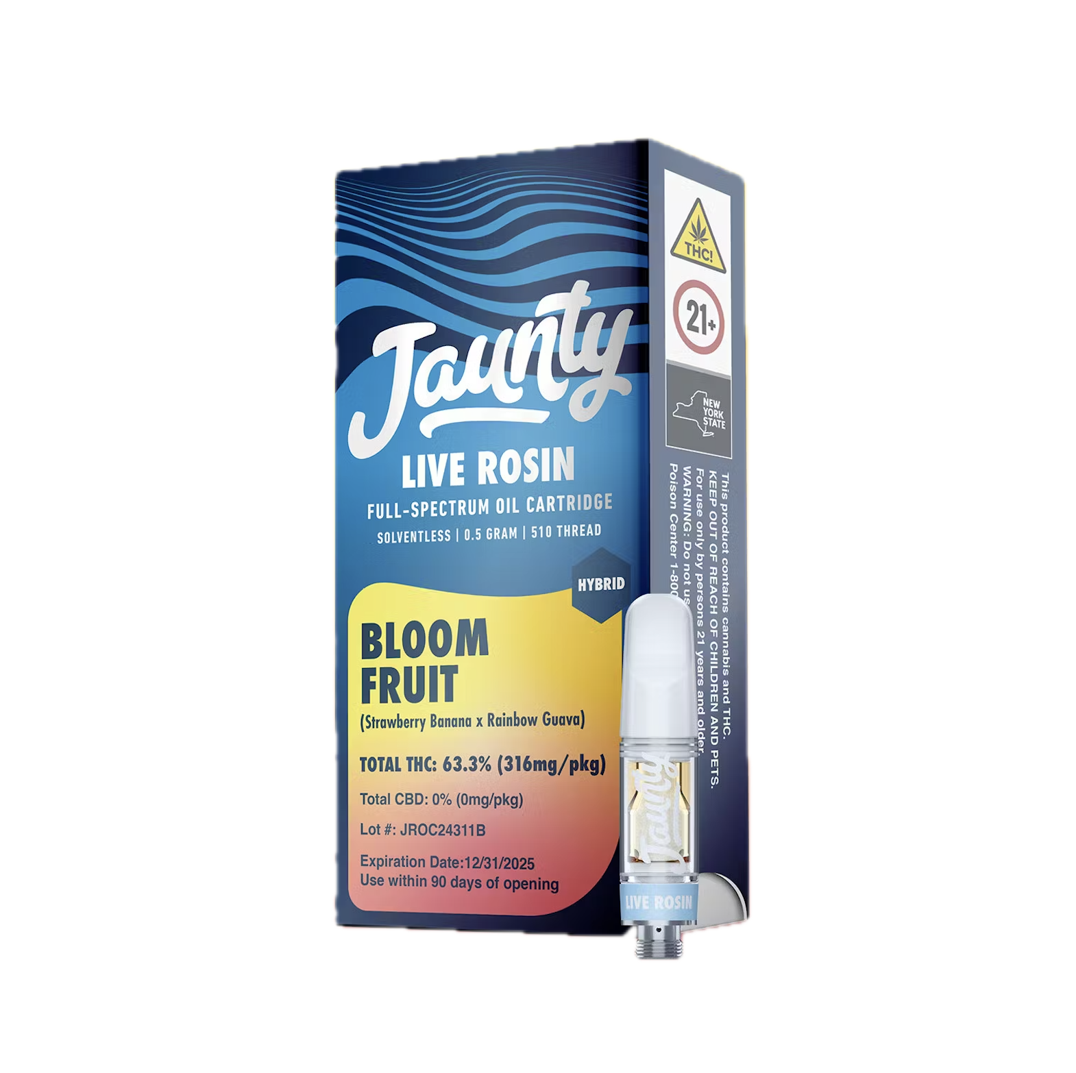 Photograph of product: JAUNTY Bloomfruit Live Rosin 0.5g Cartridge