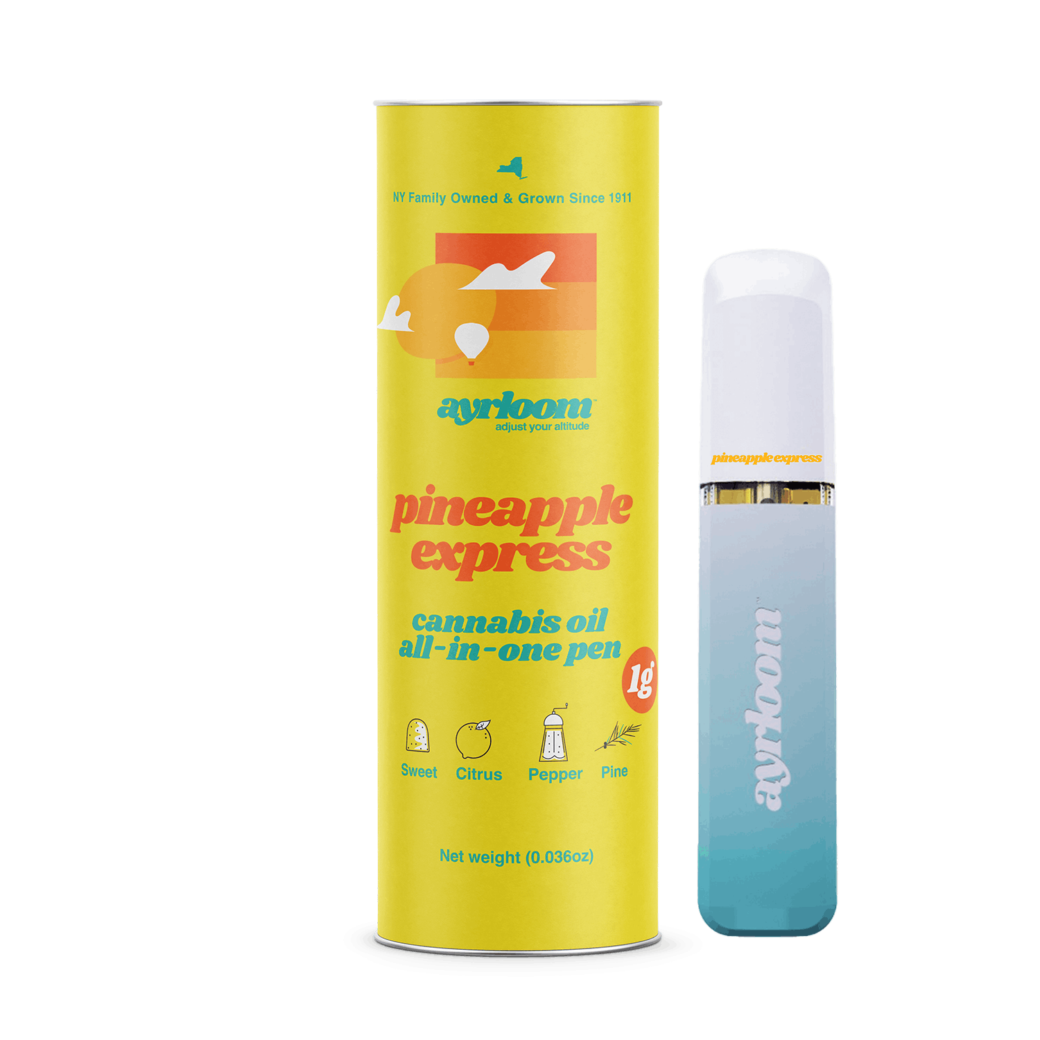 Photograph of product: Ayrloom | Pineapple Express | 1g AIO