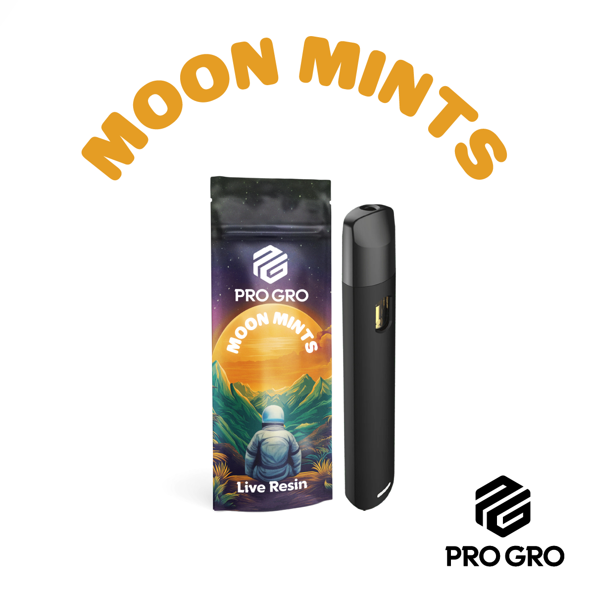 Photograph of product: ProGro Moon Mintz All-In-One Live Resin Vape | 1g