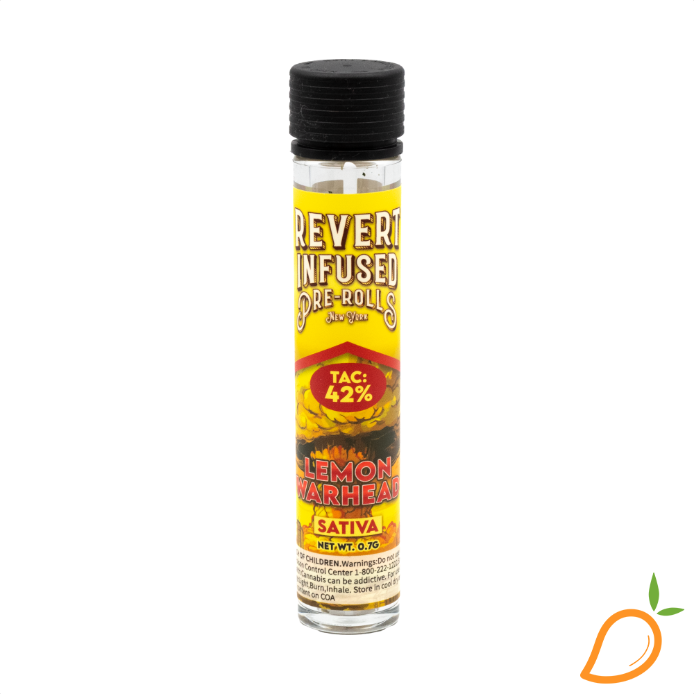 Photograph of product: 0.7g Lemon Warhead Infused Preroll Revert