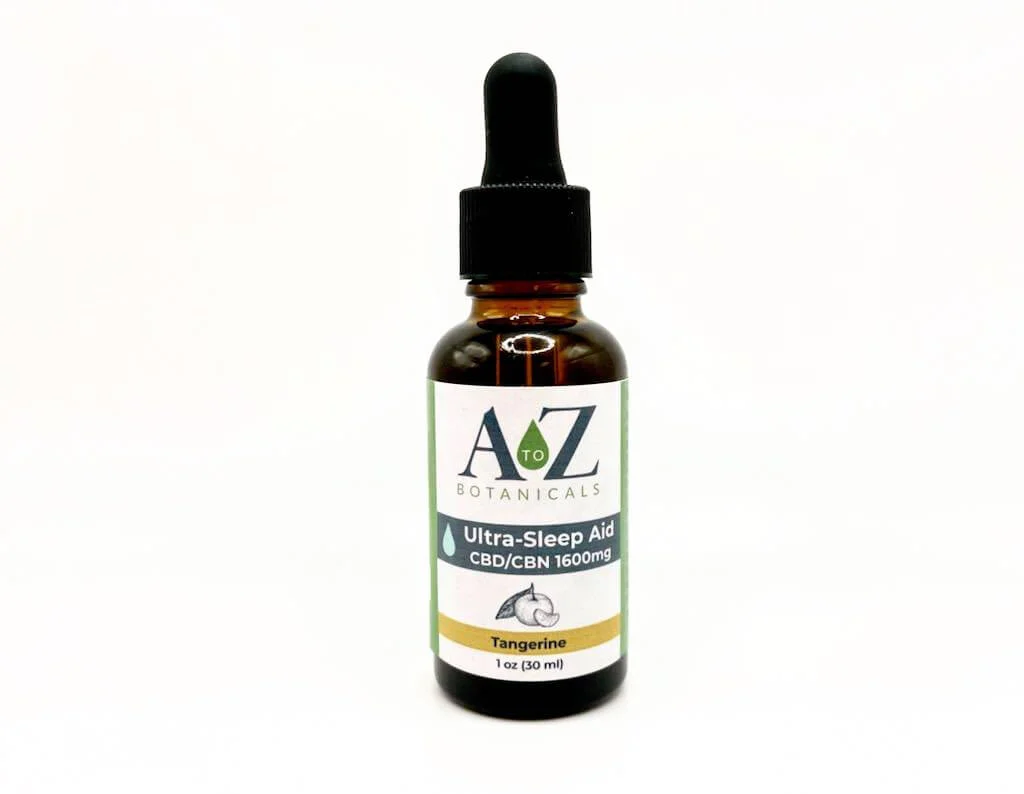 Photograph of product: AtoZ BOTANICALS - CBD DROPS - ULTRA-SLEEP AID - 1600MG - TANGERINE