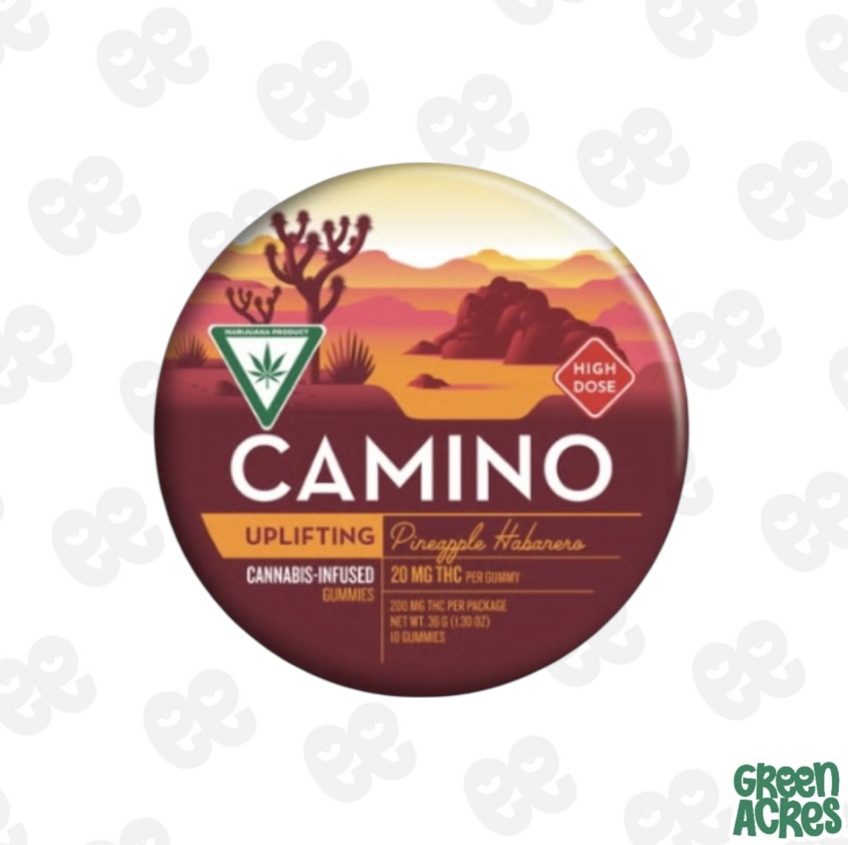 Photograph of product: Camino: Pineapple Habanero Uplifting 200MG Gummies