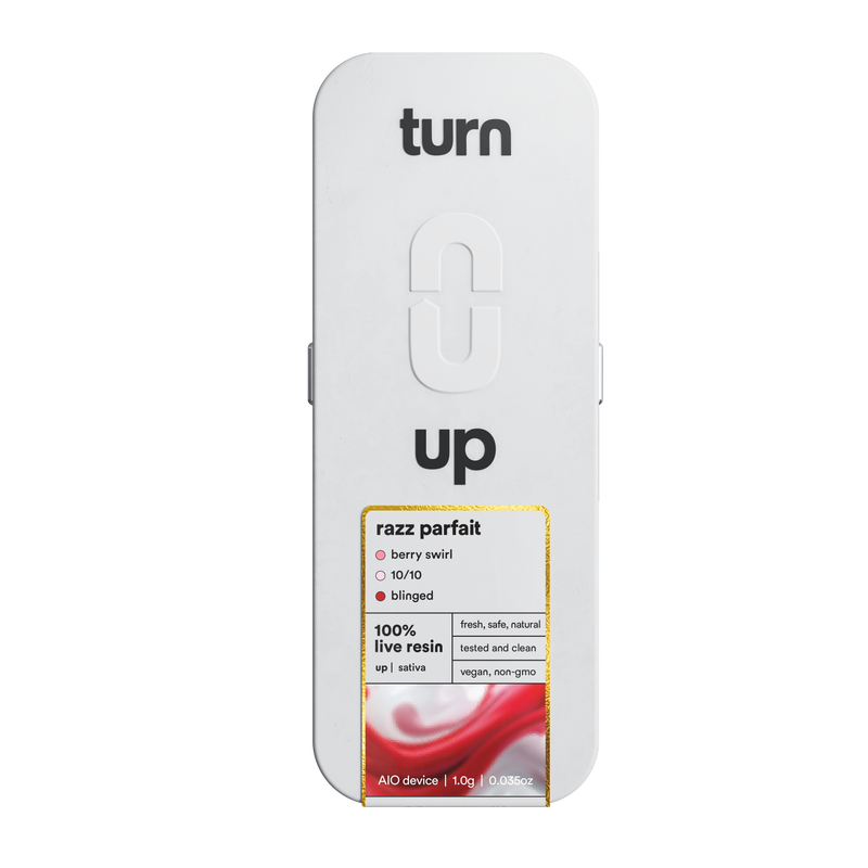 Photograph of product: Turn | Razz Parfait Live Resin | 1G Disposable