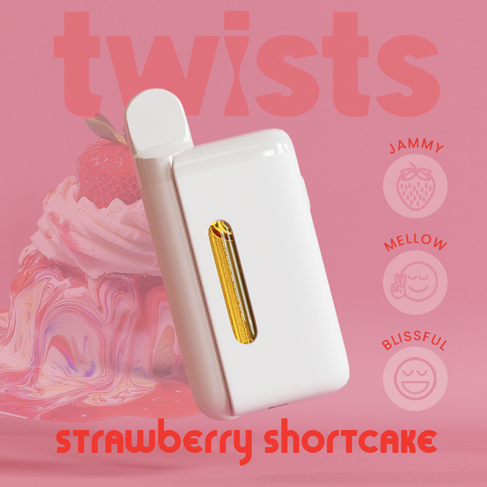 Photograph of Product: Oil Twists Tanker - Strawberry Shortcake Flavor