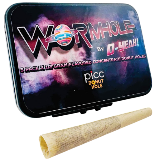 Photograph of product: Distillate Infused Green Apple - Pre-Roll 5 Pack (2.5g)