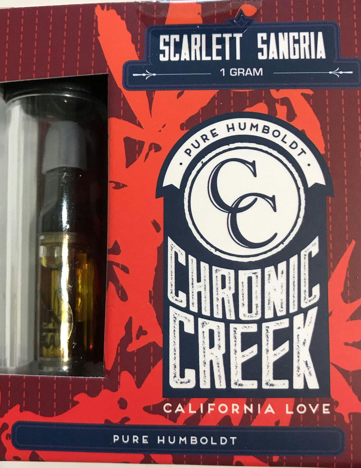 Photograph of product: Chronic Creek Scarlett Sangria 1g Cart