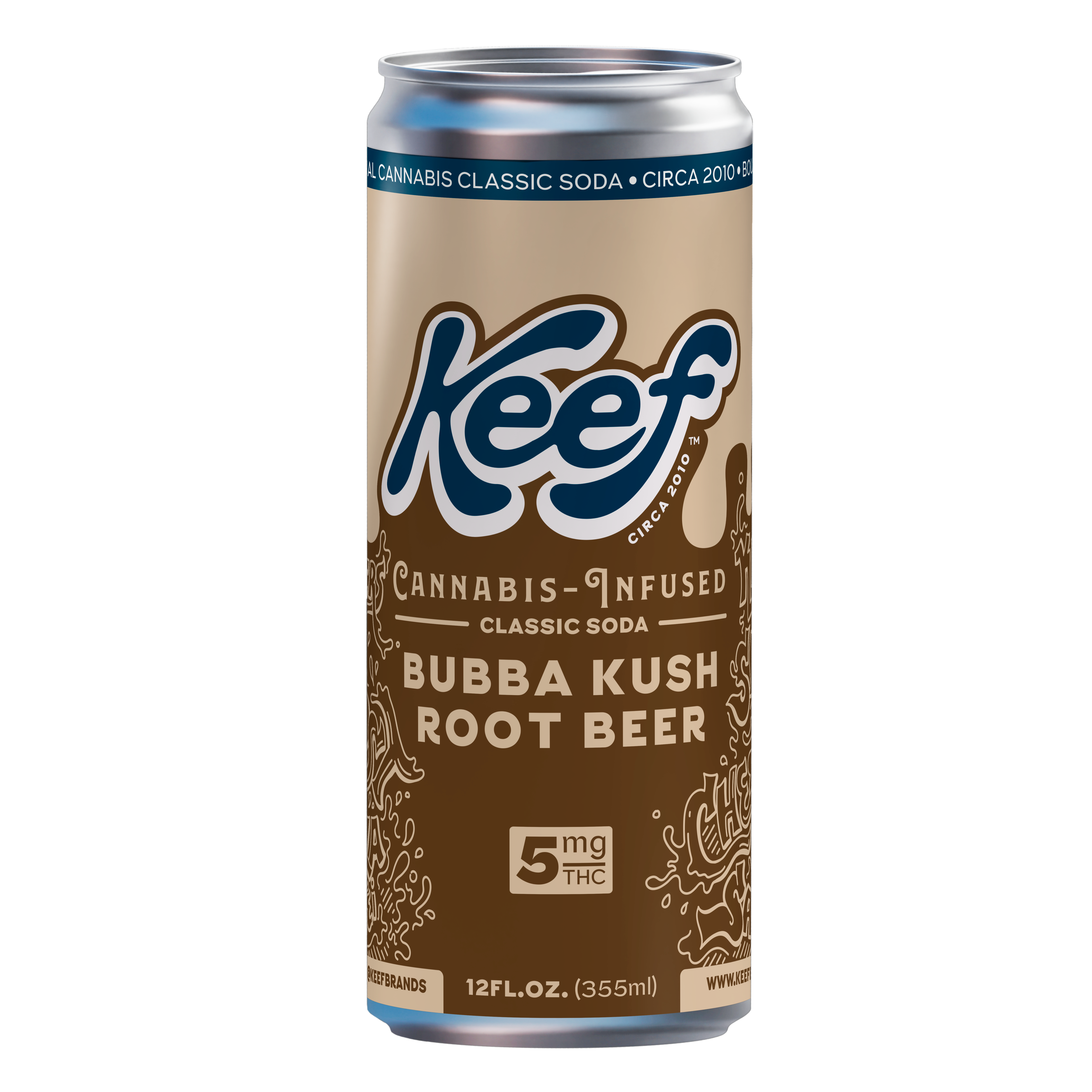Photograph of Product: Keef Classic Soda Bubba Kush Root Beer | 5mg