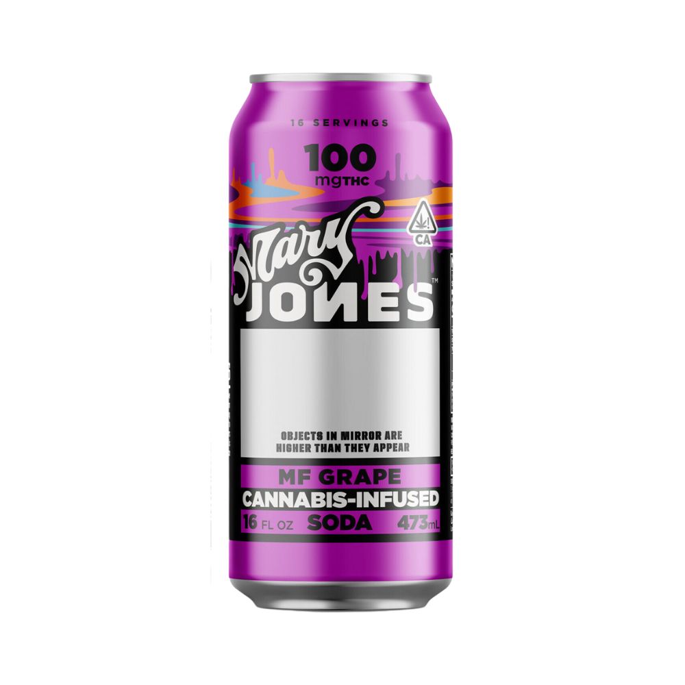 Photograph of product: GRAPE SODA CAN 100MG - MARY JONES