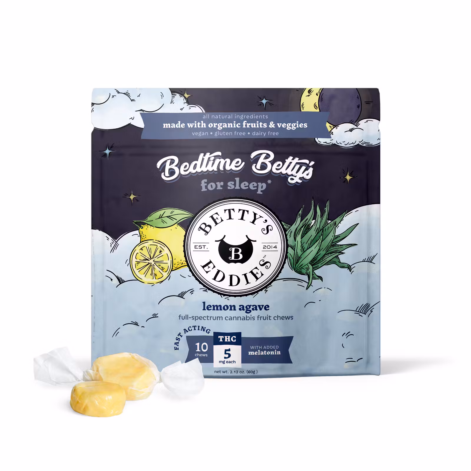 Photograph of product: Betty's Eddies - Bedtime Betty's - Sweets - 50mg