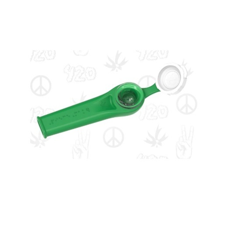 Photograph of product: Piecemaker Kiwi Silicone W/Glass Bowl Pipe