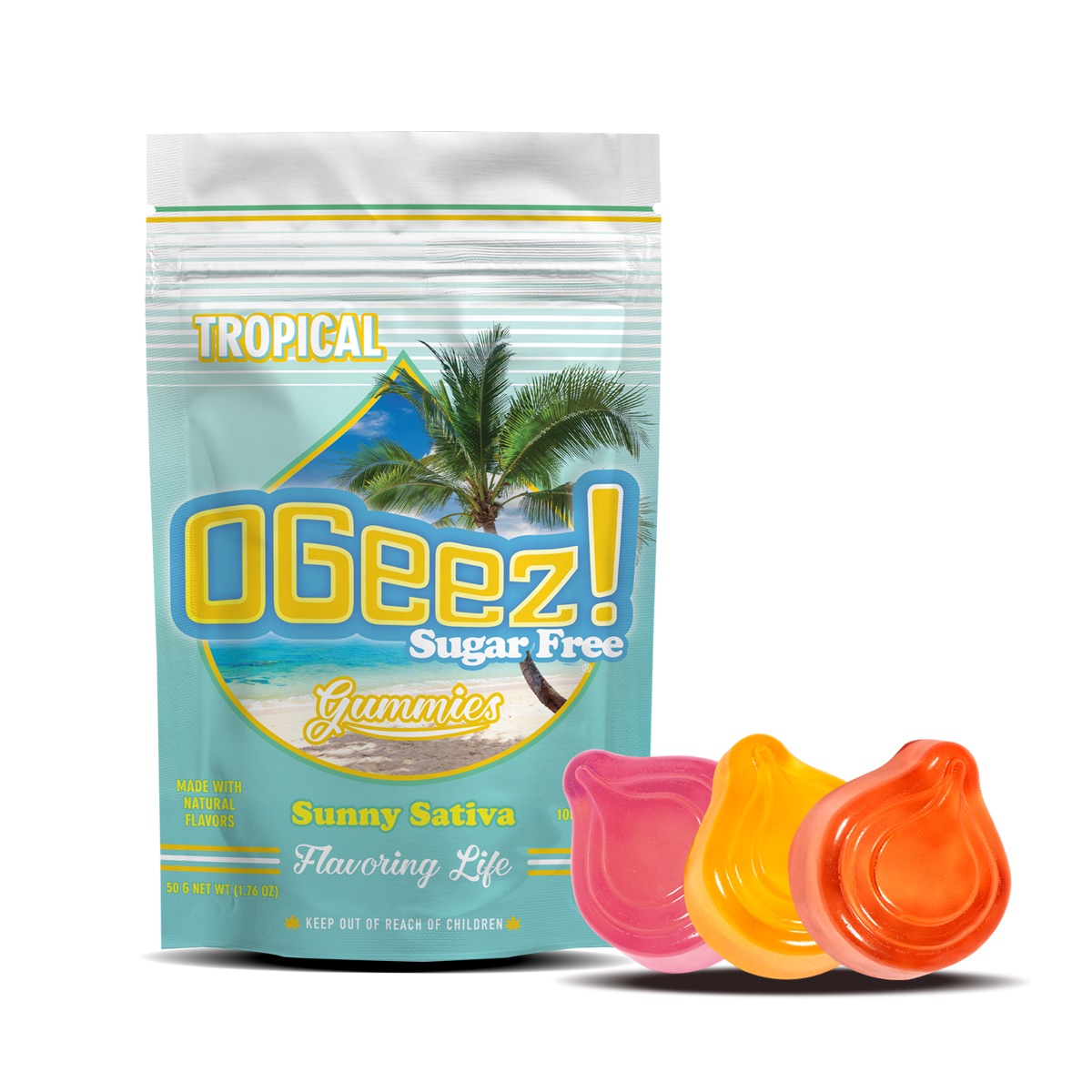 Photograph of product: Ogeez! | Gummies | Sugar Free Sunny Oui'd | 10pk/100mg