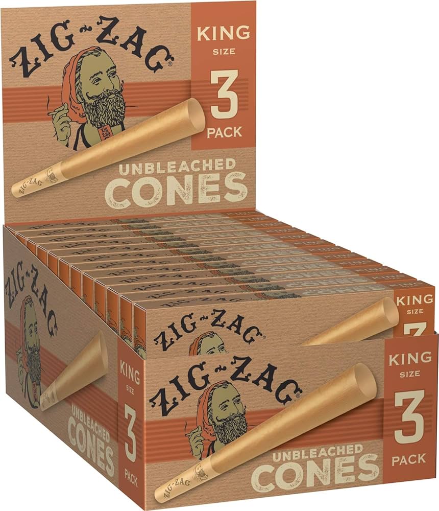 Photograph of product: Zig Zag King Sized 3pk Cones