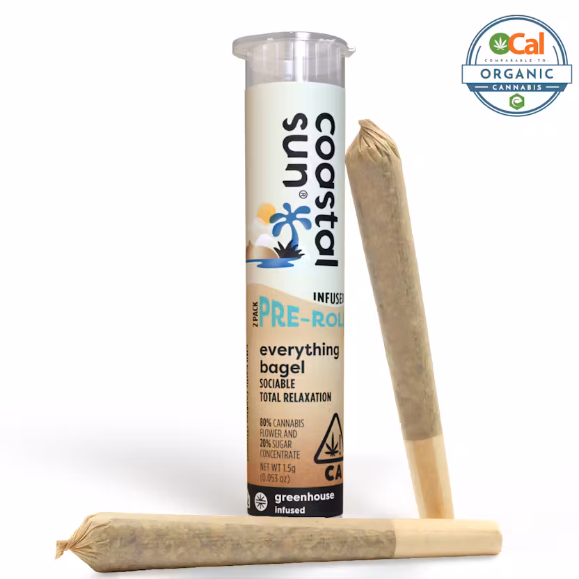 Photograph of product: Coastal Sun - Everything Bagel 2pk - OCal Infused Prerolls