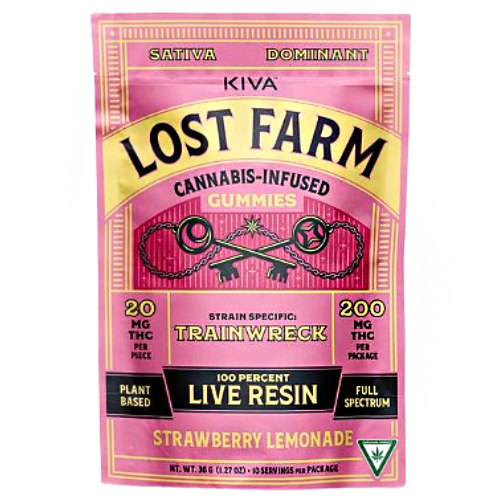 Photograph of product: Lost Farm Strawberry Lemonade Live Resin Gummies 200mg TH-oui