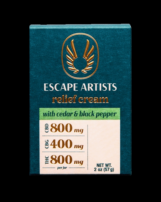 Photograph of product: Relief Cream | Cedar & Black Pepper | 2oz Jar | 800mg