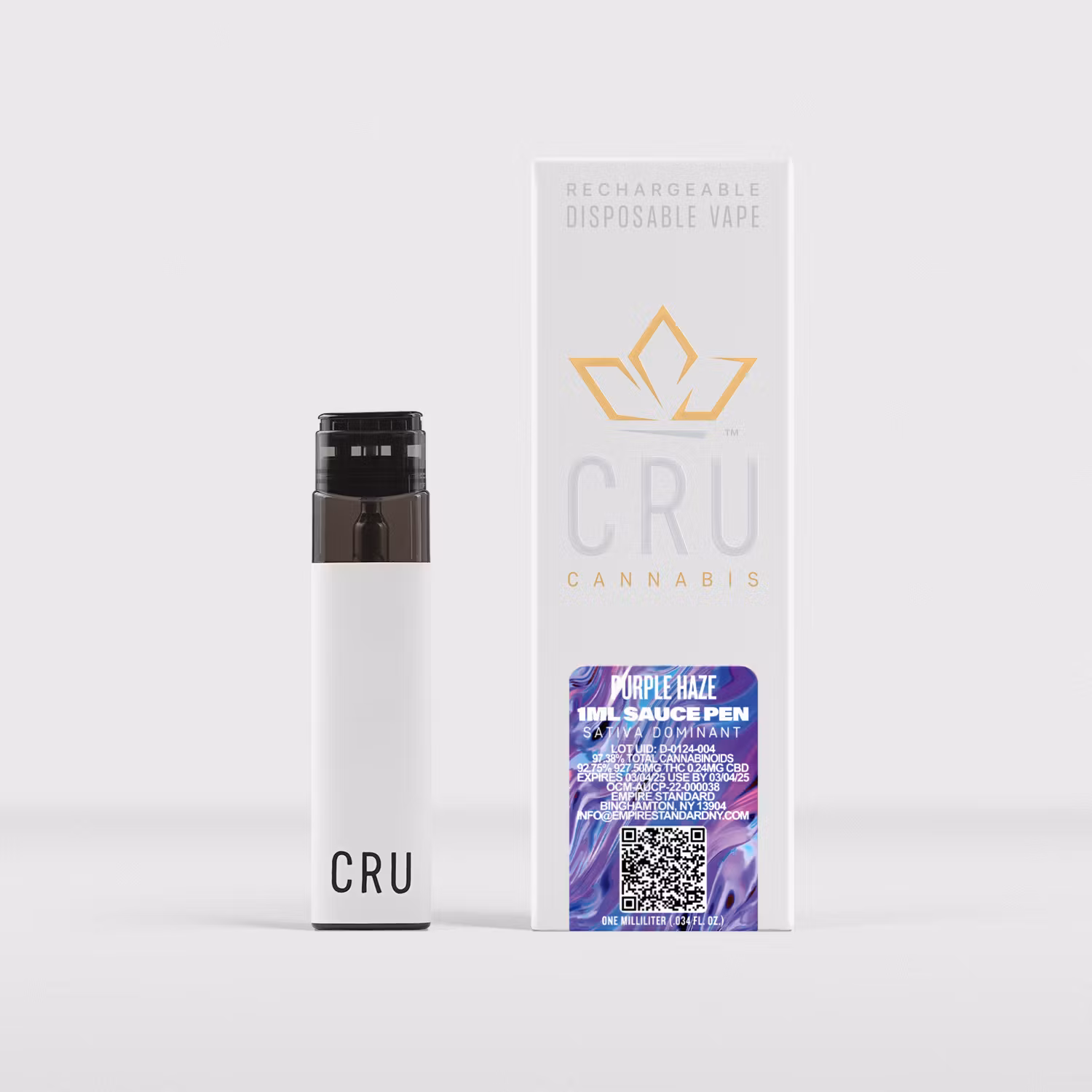 Photograph of product: CRU | Purple Haze | live Resin | VAPE | 1g