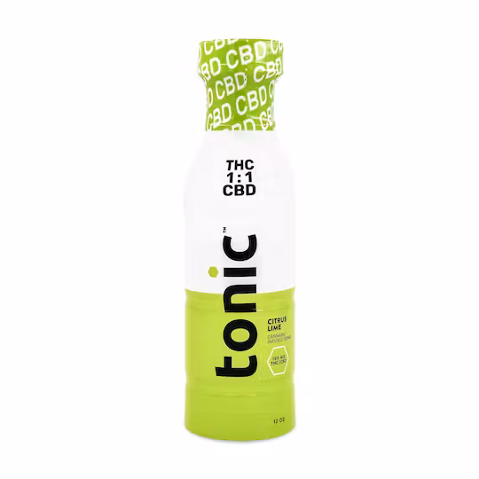 Photograph of product: TONIC | CITRUS LIME - 1:1 100MG TH-oui:100MG CBD | 12 FL OZ