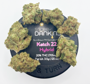 Photograph of product: Snobby Dankins - Flower - Ketch 22 (H) - 3.5g