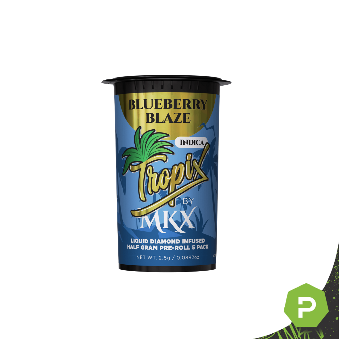 Photograph of product: MKX Liquid Diamond Infused Tropix Preroll Multi-Pack | Blueberry Blaze