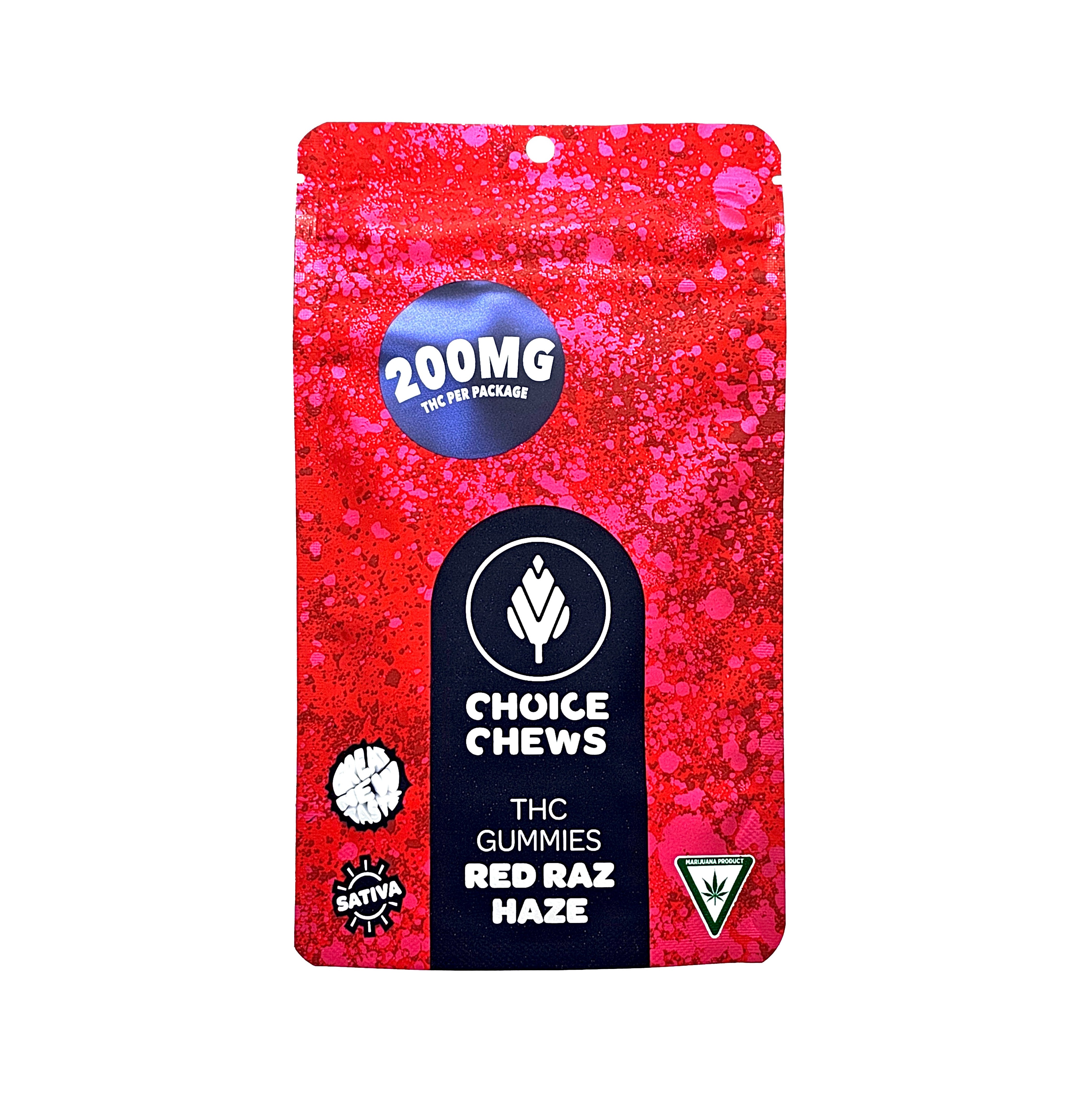 Photograph of product: Choice | Oui'd Gummy | Red Raz Haze | 200mg
