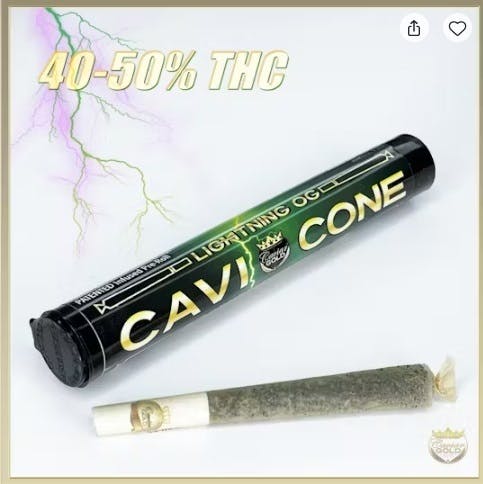 Photograph of product: Caviar Gold | 1.3g Infused Pre-Roll | Lightning OG