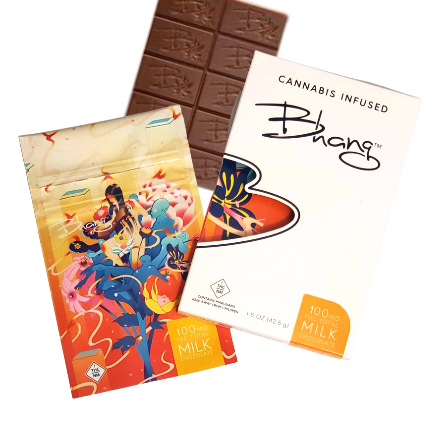 Photograph of product: Bhang Milk Chocolate Oui'd Bar 100mg