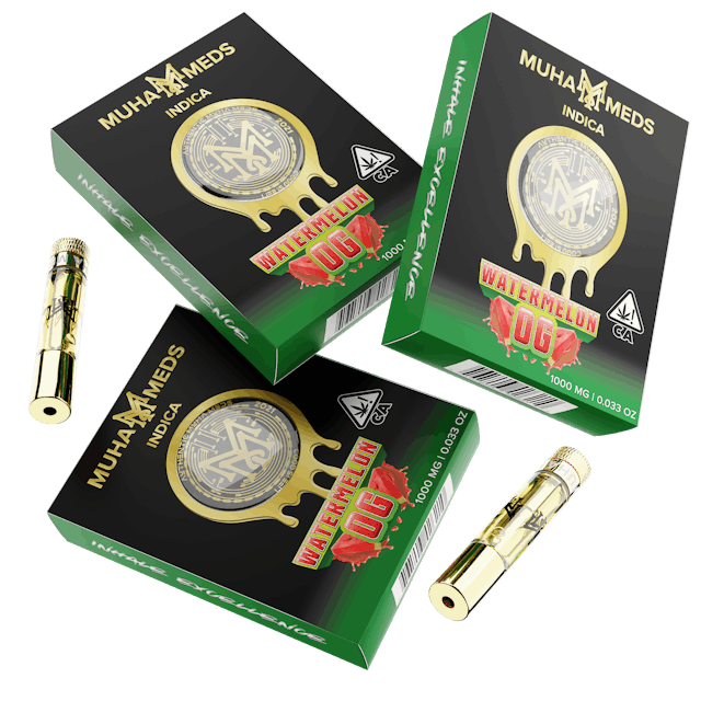 Photograph of Product: Watermelon OG Distillate Vape Cartridge 1g - Sales Floor