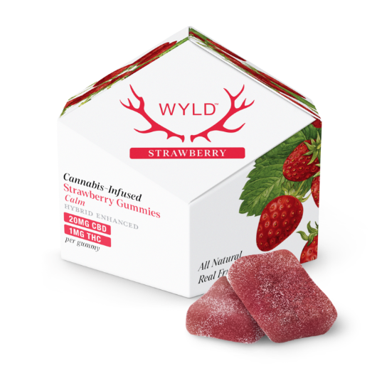 Photograph of product: Gummy | Strawberry | 20:1 CBD:TH-oui | 0.5mg 20pk