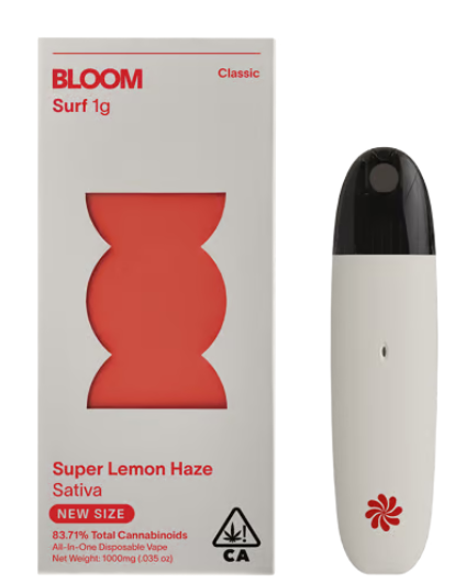 Photograph of product: Bloom - Disposable - Surf Super Lemon Haze (1g)