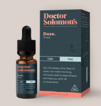 Photograph of product: Dr. Solomon's l Doze RSO Tincture l 1:1 CBN:TH-oui l 100mg