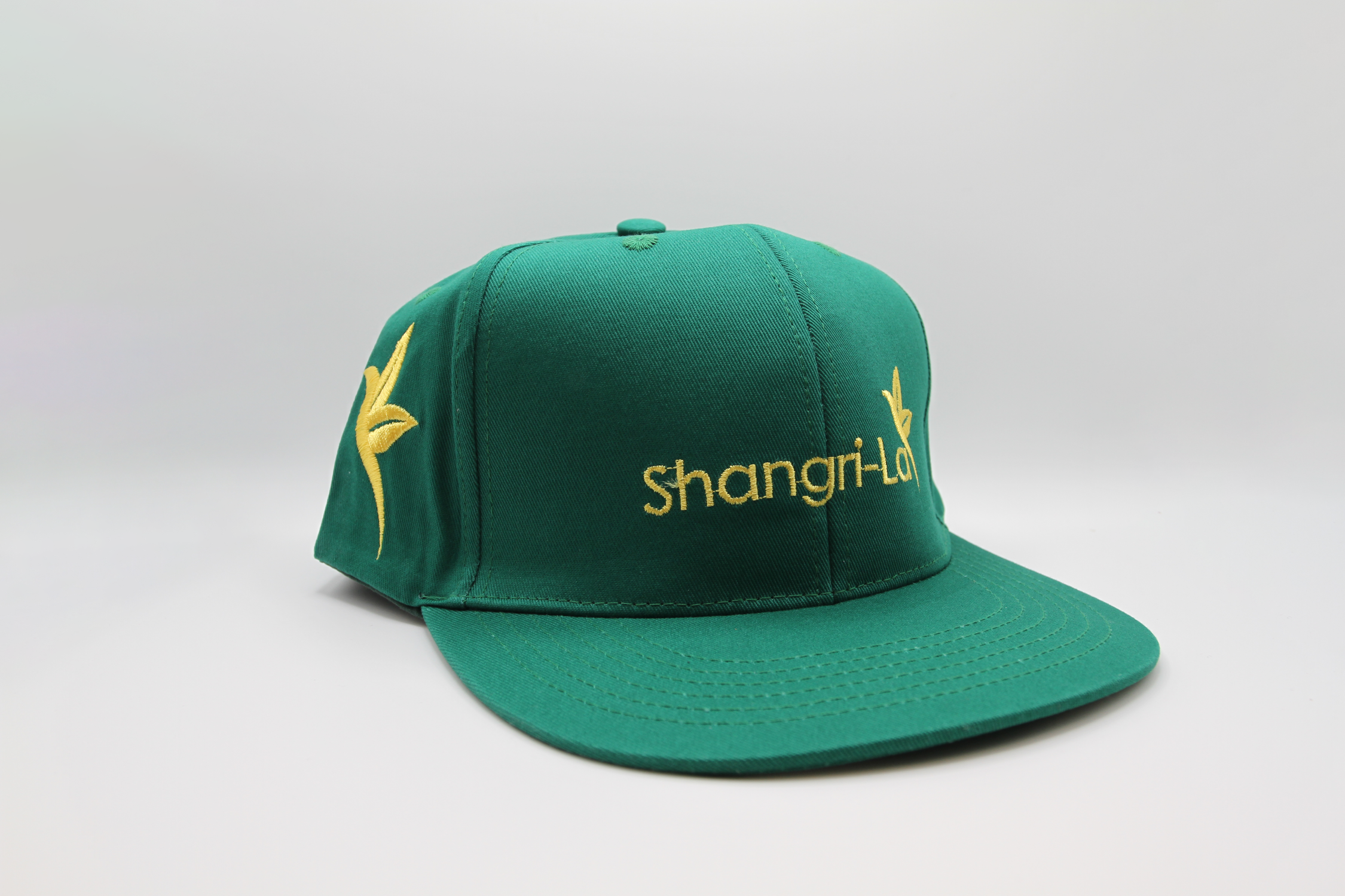 Photograph of product: Shangri-La Green with Yellow Thread Snapback/Flat Bill Hat