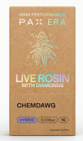 Photograph of product: POD | Live Rosin with Diamonds | Chem Dawg | 1g
