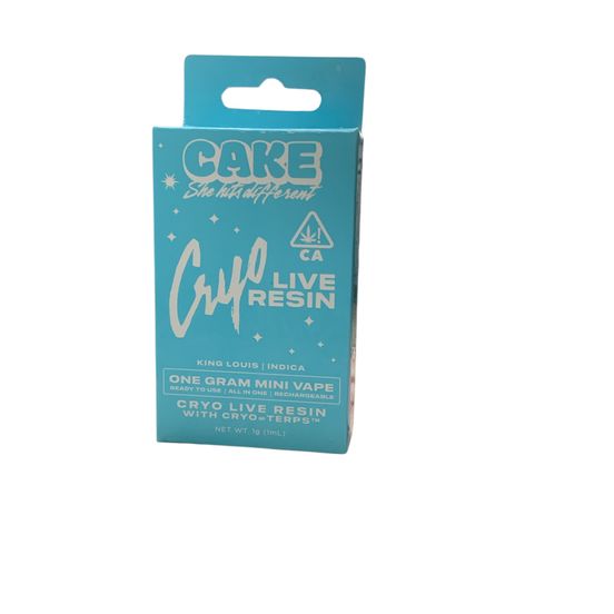 Photograph of product: Cake - King Louis 1g Rechargeable Cryo Live Resin Disp. - 