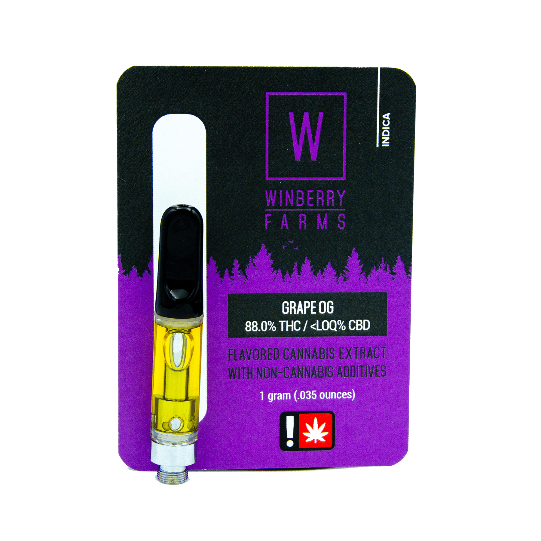 Photograph of product: Winberry 1G Distillate Cartridge - Grape OG
