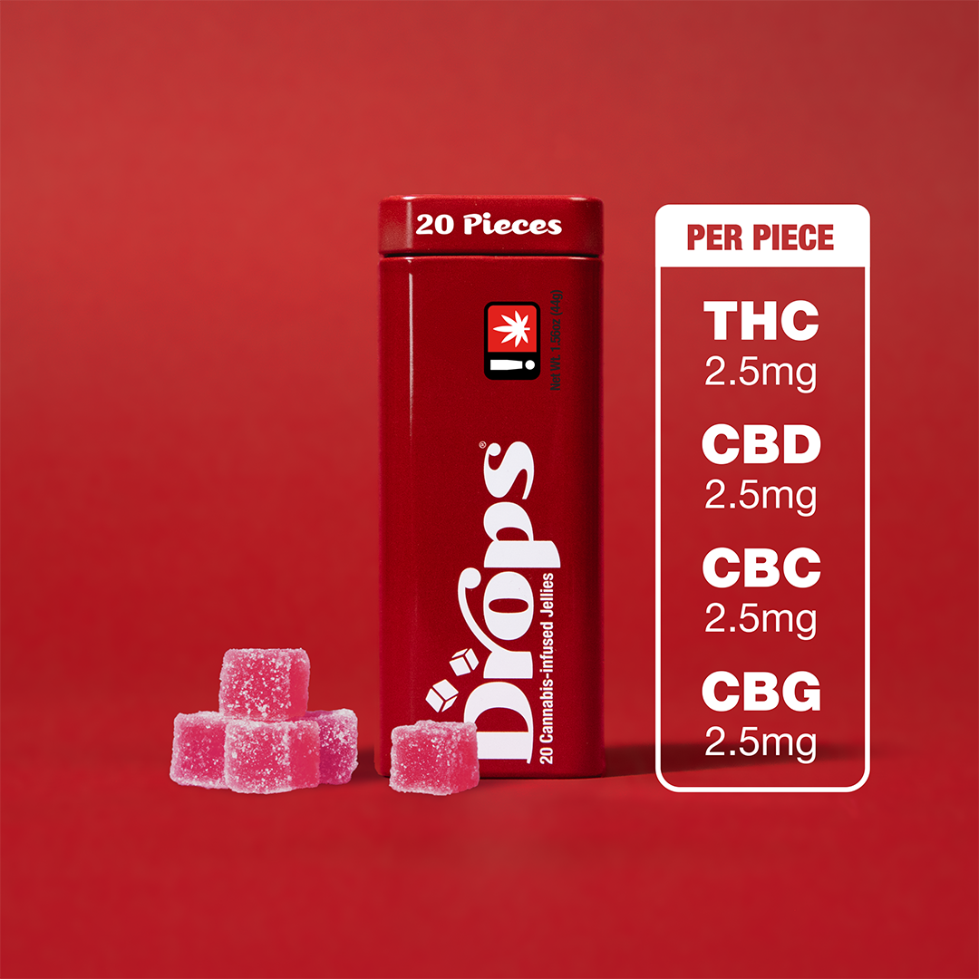 Photograph of product: Drops | 20pk Ratio | Cranberry 1:1:1:1