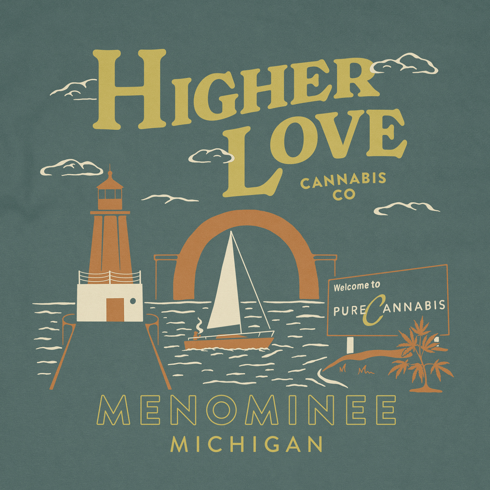 Photograph of product: Menominee Long Sleeve - Blue Spruce (L)