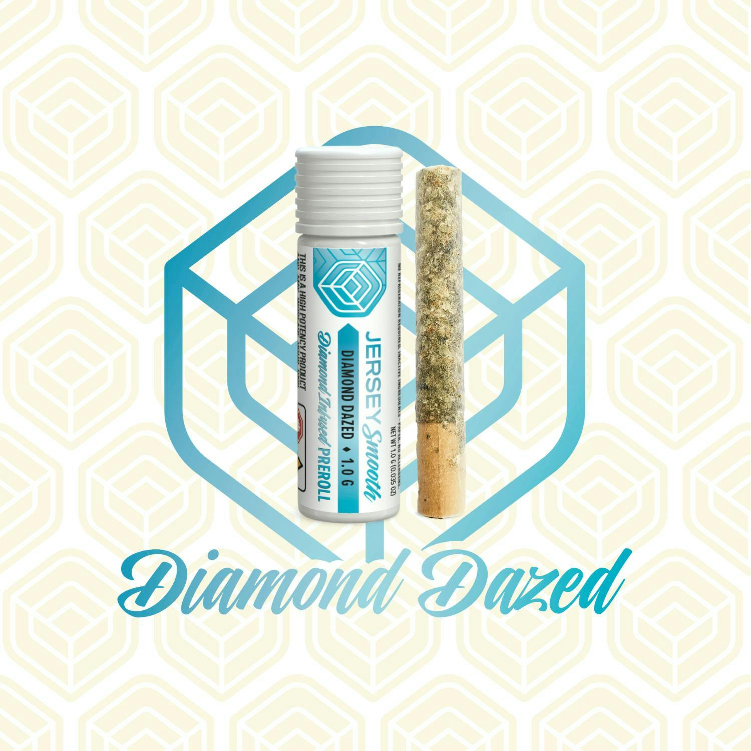Photograph of product: Jersey Smooth | Diamond Dazed | Infused Pre Roll | 1g