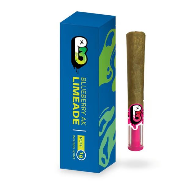 Photograph of product: P3 | Blueberry AK Limeaid Infused | 1g Infused Pre-Roll