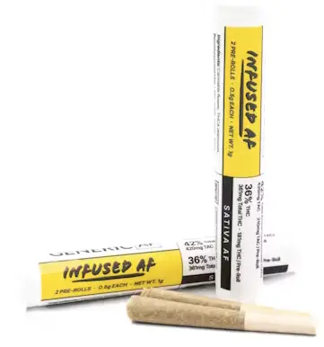 Photograph of Product: Generic AF | Mandarin Jack | Infused Pre-roll | 2x.5 1g