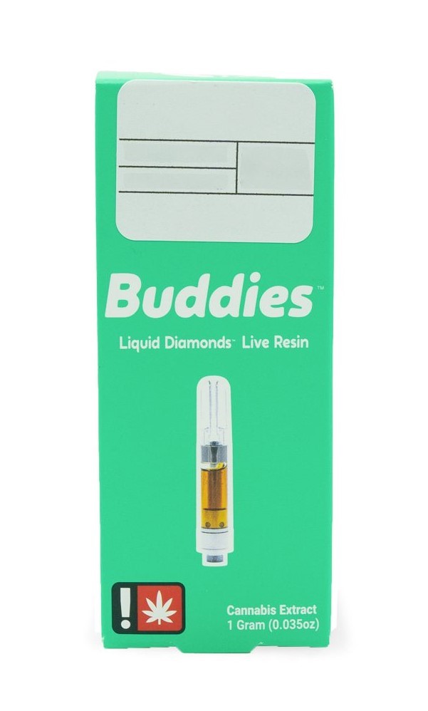 Photograph of product: Cartridge - 1g Buddies Live Resin - Tangelo Kush