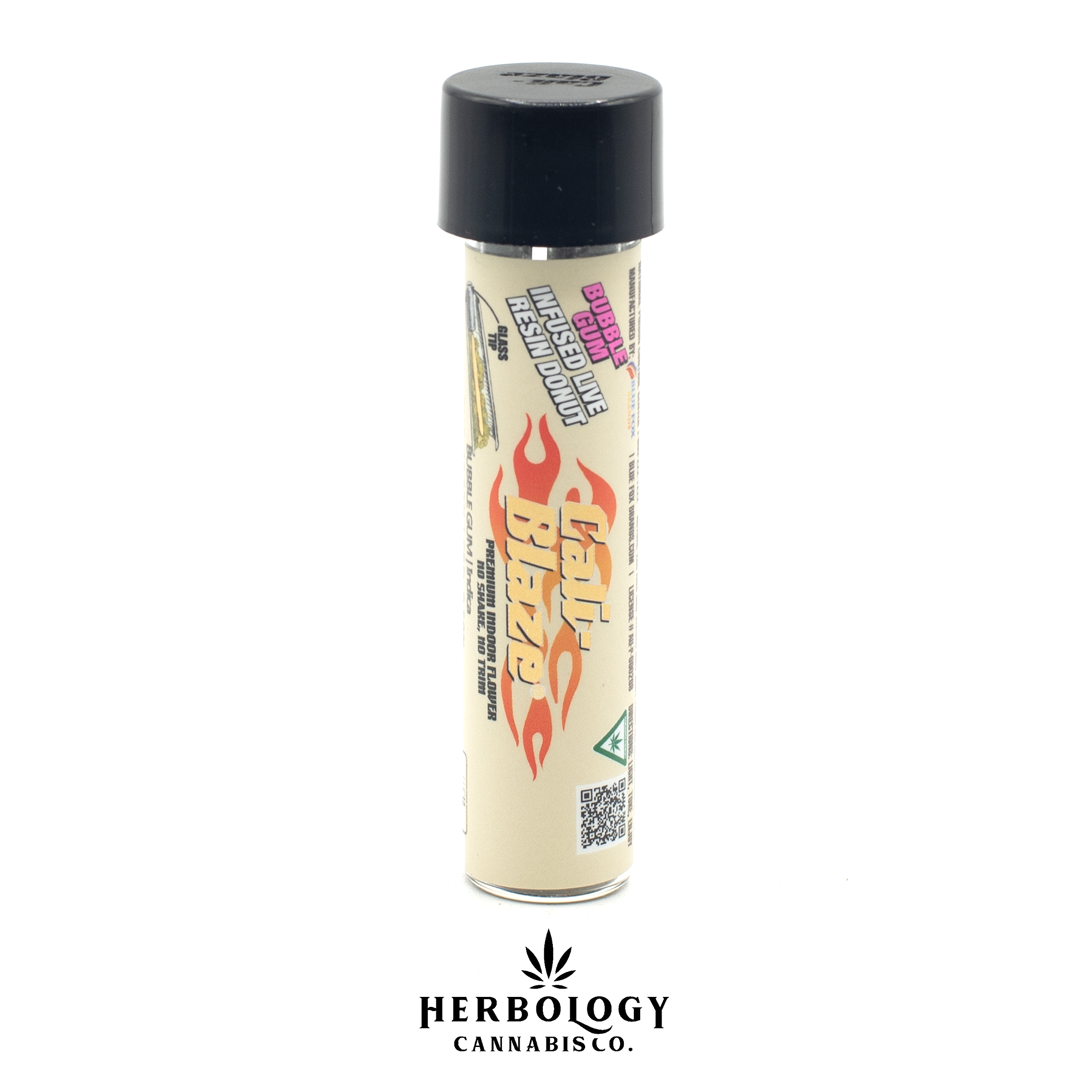 Photograph of product: Cali-Blaze | Live Resin Infused Pre-Roll | Donut | Mango | 1.2g