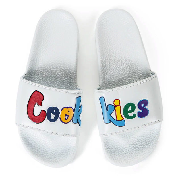 Photograph of product: Cookies Faux Leather Slides - Original Mint Logo